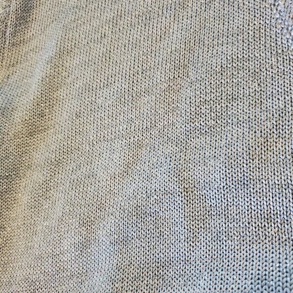 Worth Silver Gray Cardigan Hip Length 1 Button Neutral Minimalist Holiday Large - Picture 3 of 7